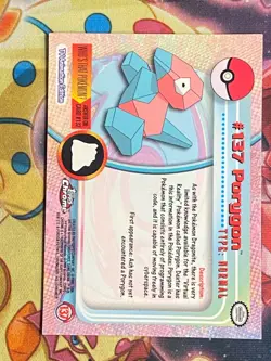 2000 Topps Chrome Pokemon TV Animation Edition Series 2 Porygon #137 - Image 2