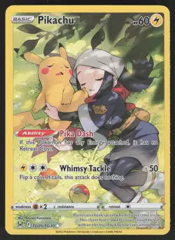 Pikachu TG05/TG30 Ultra Rare Pokemon TCG Lost Origin Trainer Gallery LP - Image 1