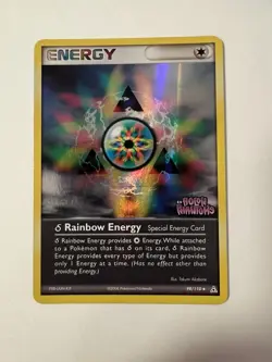 Pokemon TCG Rainbow Energy 98/110 Holo EX Holon Phantoms Stamped Near Mint Cond - Image 1