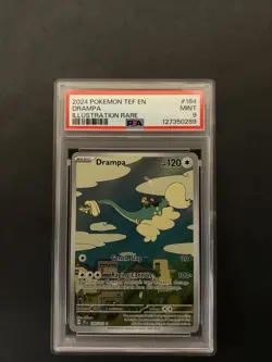 Pokemon 2024 SV Temporal Forces Drampa IR #184 PSA 9 - Image 1