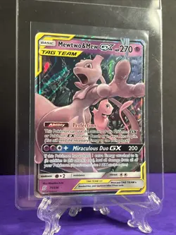 Mewtwo & Mew GX 71/236 Alternate Alt Art Ultra Rare Tag Team Pokemon TCG English - Image 2