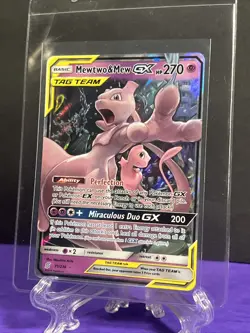 Mewtwo & Mew GX 71/236 Alternate Alt Art Ultra Rare Tag Team Pokemon TCG English - Image 3