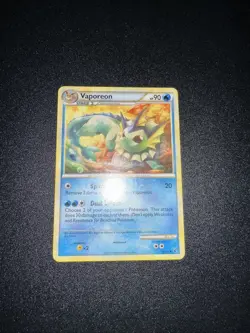 Pokemon TCG Vaporeon 41/90 HGSS Undaunted Regular Uncommon LP - Image 1
