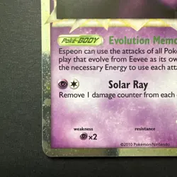 2010 Pokemon Espeon (Prime) 81/90 Undaunted Holo Ultra Rare NM - Image 3