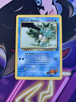 Misty's Horsea 87/132 Common Pokemon Gym Challenge Unlimited WOTC 2000 NM - Image 1