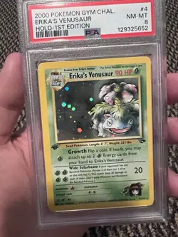 PSA 8 Pokemon 2000 Gym Challenge Erika’s Venusaur Holo 1st Edition #4 FRESH CERT - Image 1
