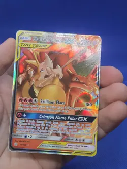 Pokemon Sun & Moon Cosmic Eclipse Charizard & Braixen GX Tag Team 22/236 DMG - Image 2