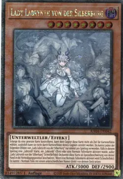 yugioh Lady Labrynth von der Silberburg RA04-DE042 Quarter Century Secret Rare - Image 1