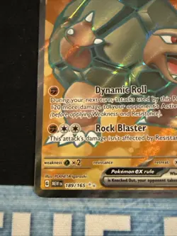 Pokemon Golem EX TCG Full Art Holo Rare Card 189/165 Scarlet & Violet 151 - Image 2