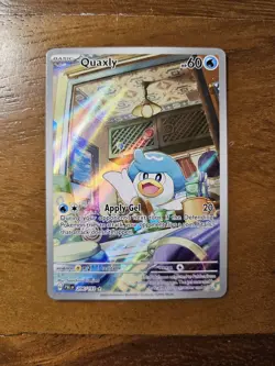 Pokemon TCG Quaxly Paldea Evolved Illustration Rare Full Art Card 206/193 - Image 1