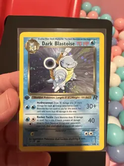 Pokemon Dark Blastoise Holo Rare TCG Card 3/82 LP/NM condition W/swirl - Image 2