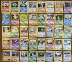 Vintage Pokemon Cards Base Set/Gym Sets - 40 Uncommons/Commons, No Duplicates - Image 1