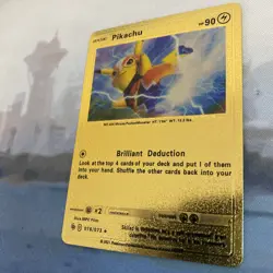 PIKACHU - Pokemon Metal Gold **Fan Art Card** - Image 2