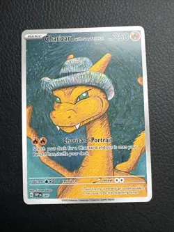 Charizard with Grey Felt Hat Pokemon x Van Gogh Black Star Promo Fan Art Card - Image 1