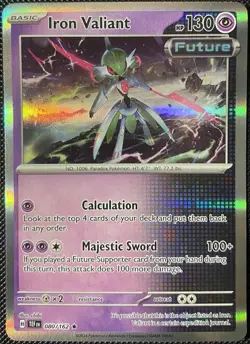 Iron Valiant 080/162 SV05: Temporal Forces Holo - Pokemon Card - Image 1