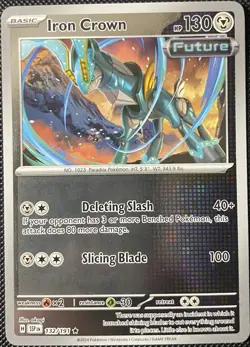 Iron Crown 132/191 Sv08: Surging Sparks Reverse Holo - Pokemon Card - Image 1