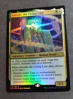 Satsuki, the Living Lore: Kamigawa Neon Dynasty Prerelease Foil Mtg Card LP - Image 1