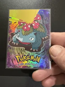 Venusaur Topps E3 Of 12 #3 NM Holo Foil 1999 Tv Animation Edition Pokemon Card - Image 2