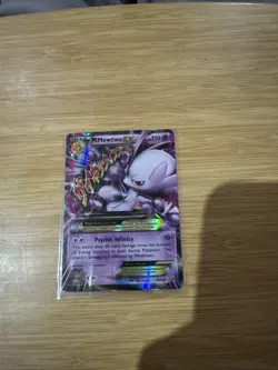 Pokemon M Mega Mewtwo EX Ultra Rare Holo TCG Card 64/162 XY Breakthrough - Image 1