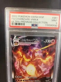 PSA 9 MINT Charizard VMAX SWSH261 Black Star Promo Full Art Pokemon Card 261 - Image 2