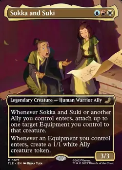 1x - Sokka and Suki - Borderless #71 - Avatar: Eternal - NM MTG - Image 1