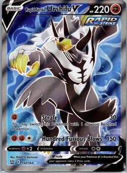 2021 Pokemon Rapid Strike Urshifu V 152/163 Full Art Ultra Rare Battle Styles - Image 1