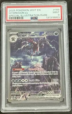 2025 POKEMON WHT EN-WHITE FLARE SPECIAL ILLUSTRATION RARE HYDREIGON EX PSA 9 - Image 1