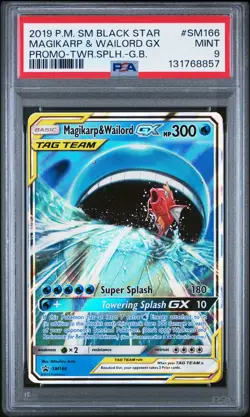 2019 POKEMON BLACK STAR PROMO MAGIKARP & WAILORD GX #SM166 PSA 9 MINT #131768857 - Image 1