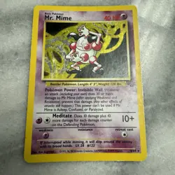 Pokemon TCG Mr. Mime Jungle 6/64 Holo Unlimited Holo Rare - Image 1