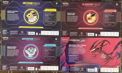 Pokemon TCG Jolteon Flareon Vaporeon Eternatus VMAX Premium Collection Set Of 4 - Image 2