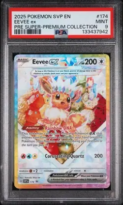 PSA 9 2025 POKEMON SVP EN-SV BLACK STAR PROMO 174 EEVEE EX PRISMATIC EVOLUTION?? - Image 1