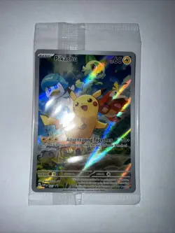 Pokemon TCG Pikachu 027 Promo Holo Black Star Paldea Evolved, Sealed - Image 1