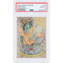 Pokemon TCG 2000 Topps Chrome Pokemon T.V. #149 Dragonite PSA 10 GEM MT - Image 1