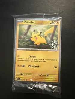 Pikachu 025/165 Pokemon Holiday Calendar 2023 Festive Stamp Promo SEALED NM Mint - Image 1