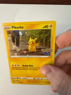Pokemon - Pikachu COSMOS HOLO Pokemon Go Promo 027/078 - NM - Image 1