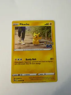 Pokemon - Pikachu COSMOS HOLO Pokemon Go Promo 027/078 - NM - Image 2