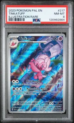 TINKATUFF 217/193 PSA 8 POKEMON PAL EN-PALDEA EVOLVED #217 ILLUSTRATION RARE - Image 1