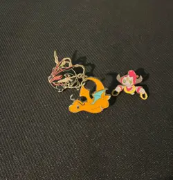 *RARE* Old pokemon pin lot of 3 Mega Rayquaza Dragonite Hoopa - Image 1