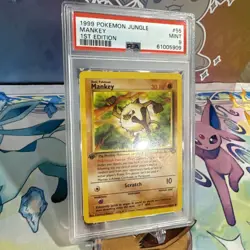 Mankey 1999 Pokemon Jungle 1st Edition 55/64 PSA MINT 9 - Image 2