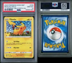 2020 POKEMON SWSH BLACK STAR PROMO #039 PIKACHU-HOLO PSA 10 - Image 3