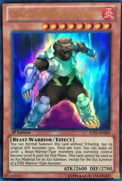 Coach Captain Bearman - JOTL-EN092 - Ultra Rare - Unlimited Edition Near Mint Ju - Image 1