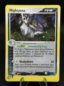 Pokemon Card TCG Mightyena 10/109 EX Ruby and Sapphire Holo Rare MP - Image 1