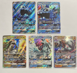 POKEMON 2017 GX SUN & MOON GUARDIANS RISING LOT OF 5 HOLO CARDS - EX /MINT - Image 1