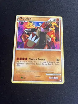 Groudon 6/95 LP Non Holo Rare Pokemon Card Vintage Call Of Legends - Image 1