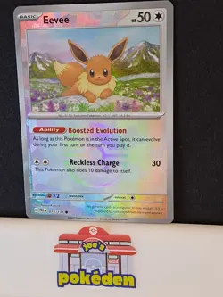 Eevee 074/131 Pokeball Reverse Holo Pokemon Card Prismatic Evolutions NM/MT - Image 1
