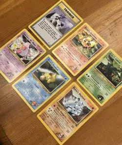 WotC Pokemon TCG Card Lot (6), LP, Gym Heroes Gym Challenge, Misty Erika Sabrina - Image 2