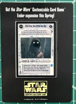 1999 Star Wars CCG SWCCG Promo card R'kik D'nec Rare Unpunched FREE SHIPPING - Image 1