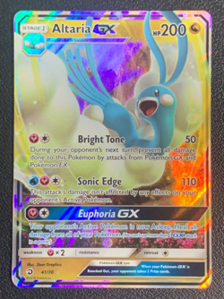 Altaria GX 41/70 Dragon Majesty Full Art Ultra Rare Pokemon TCG Card NM - Image 1