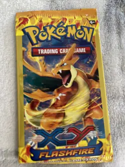 Pokemon Flashfire 3-Card Mini Booster Pack Charizard Art New Sealed - Image 1