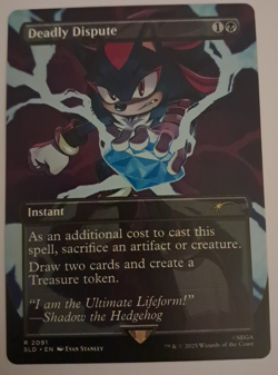 Deadly Dispute NM/M Sonic the Hedgehog Secret Lair MTG Magic the Gathering - Image 1